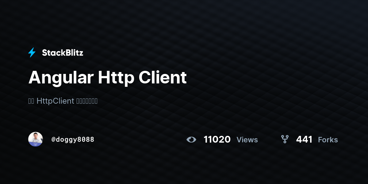 Angular Http Client - StackBlitz