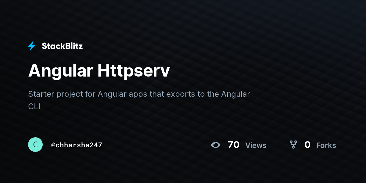 Angular Httpserv - StackBlitz