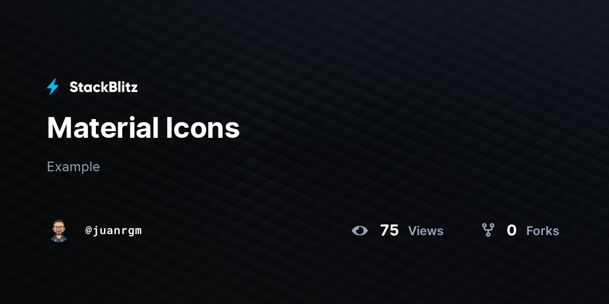 Material Icons - StackBlitz
