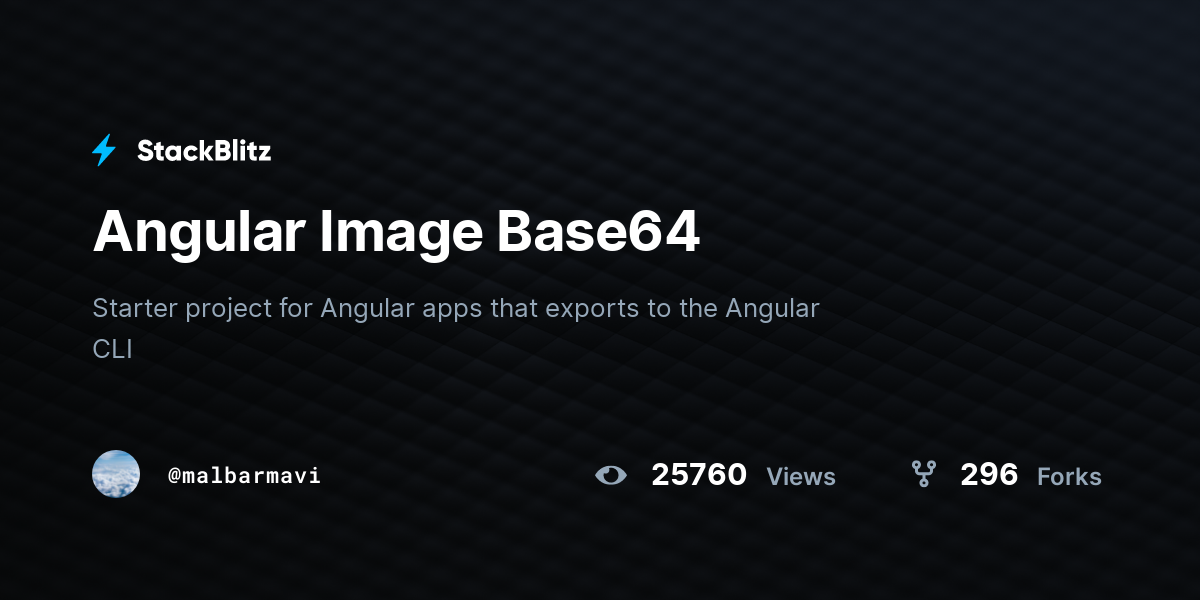Angular Image Base64 - StackBlitz
