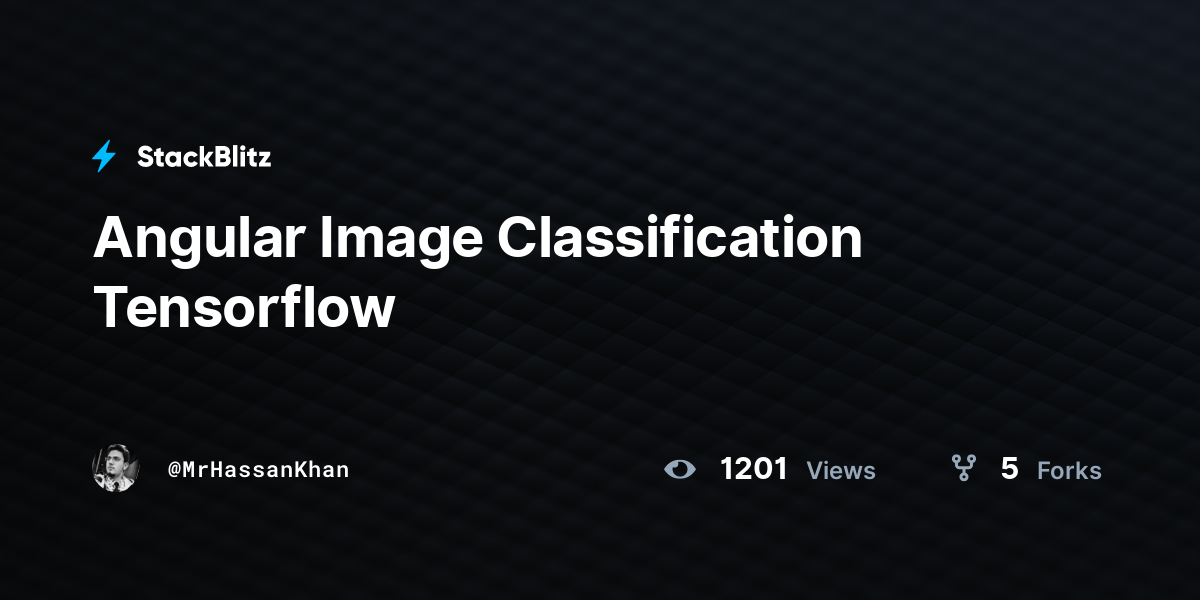Angular Image Classification Tensorflow - StackBlitz