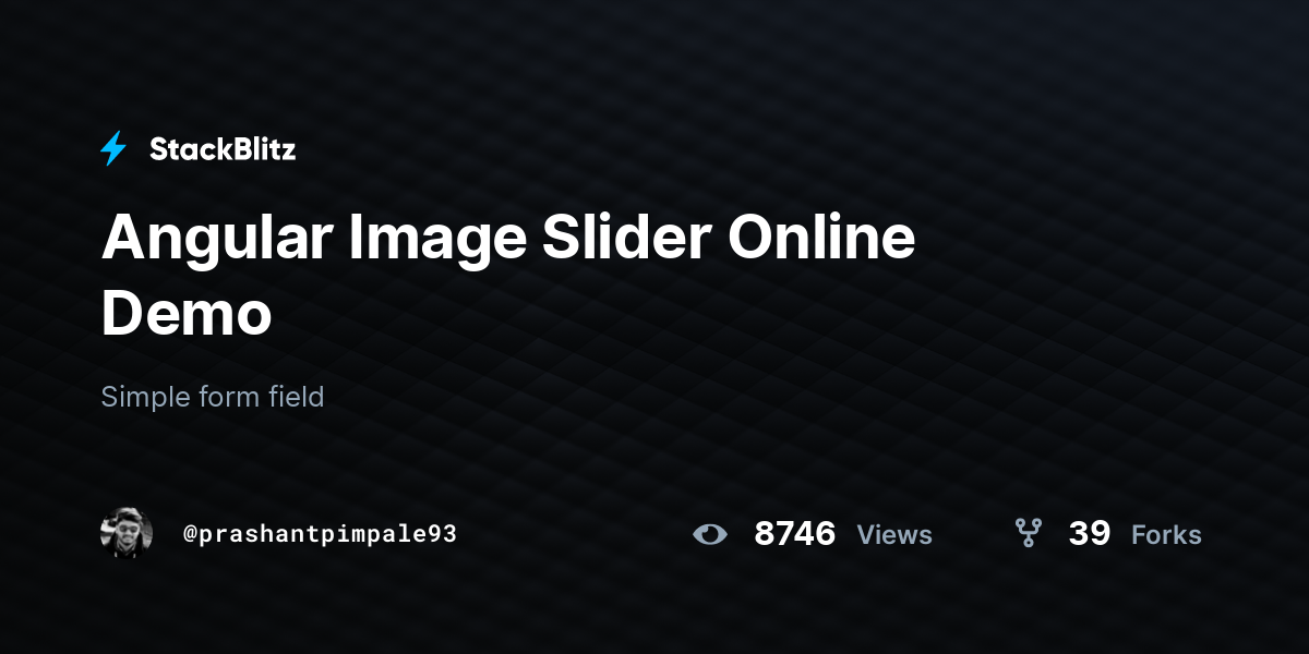 Angular image slider online demo stackblitz