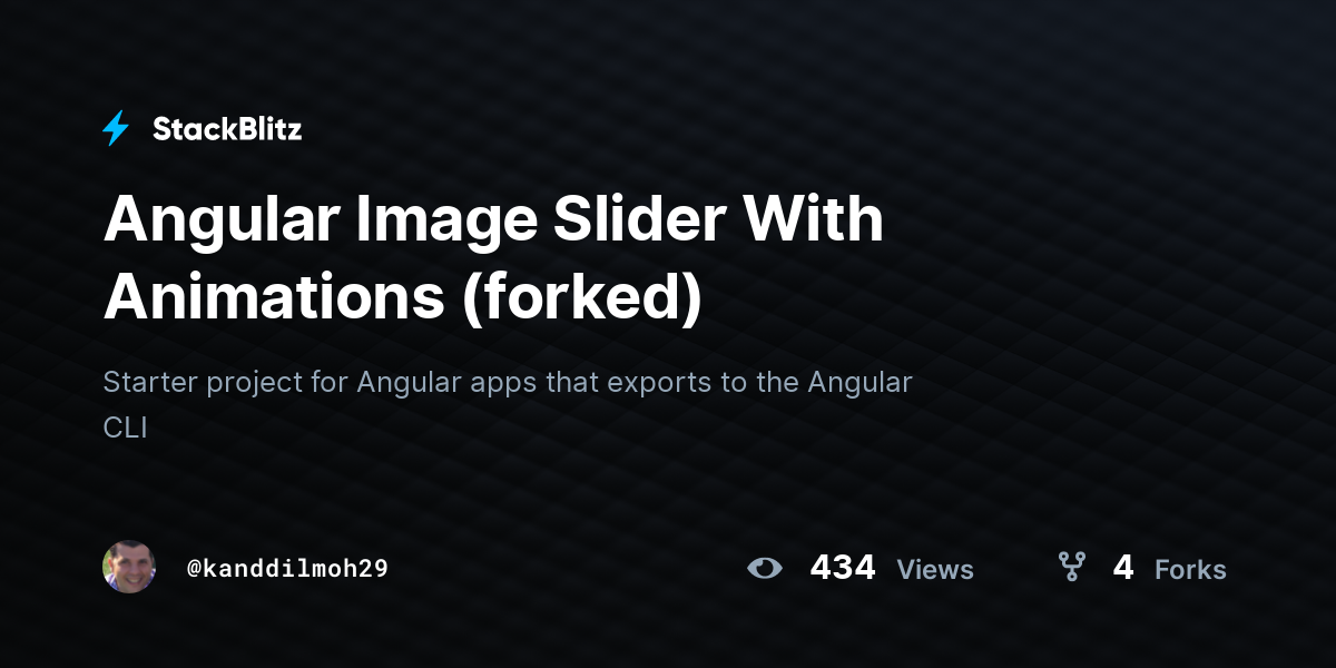Angular Image Slider With Animations (forked) - StackBlitz