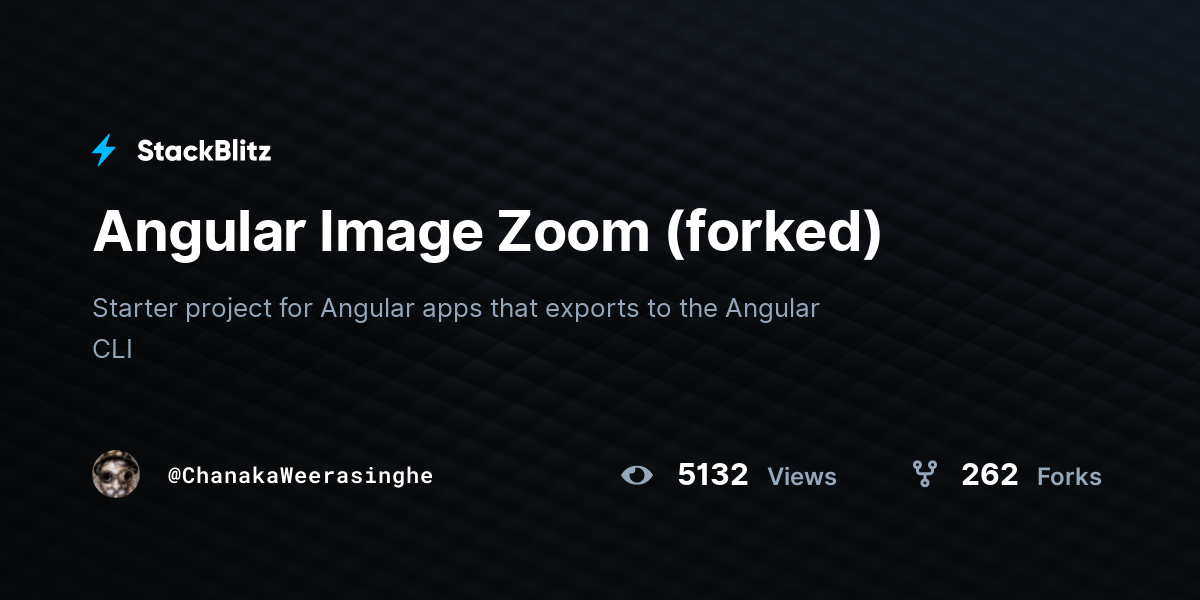 Angular Image Zoom (forked) - StackBlitz