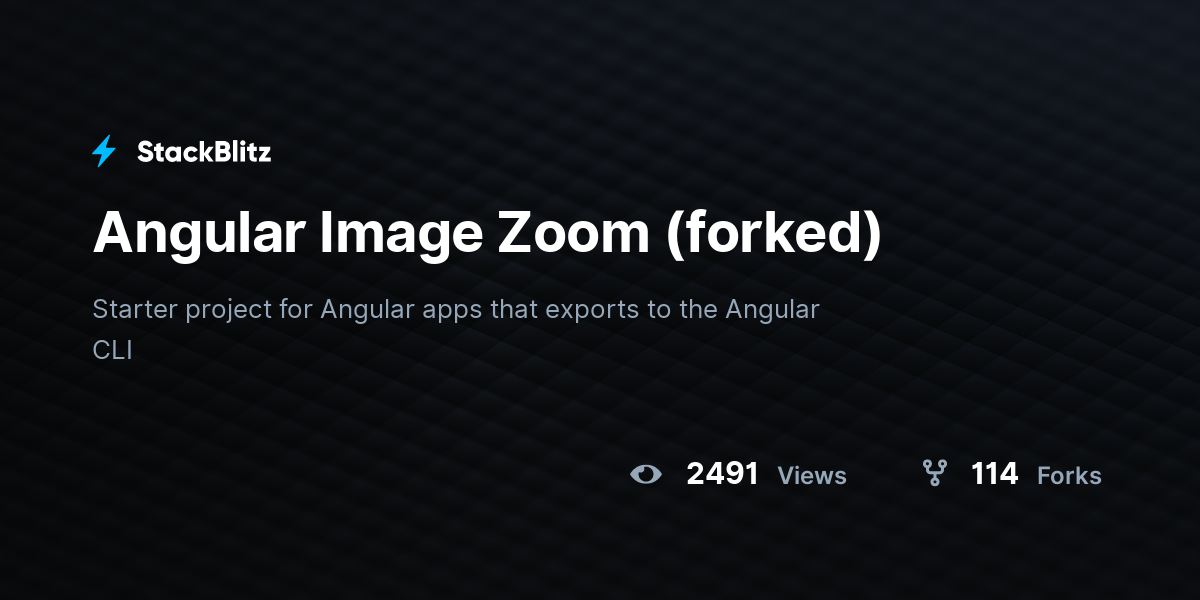 Angular Image Zoom (forked) - StackBlitz