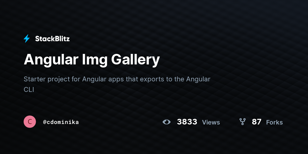 Angular Img Gallery - StackBlitz