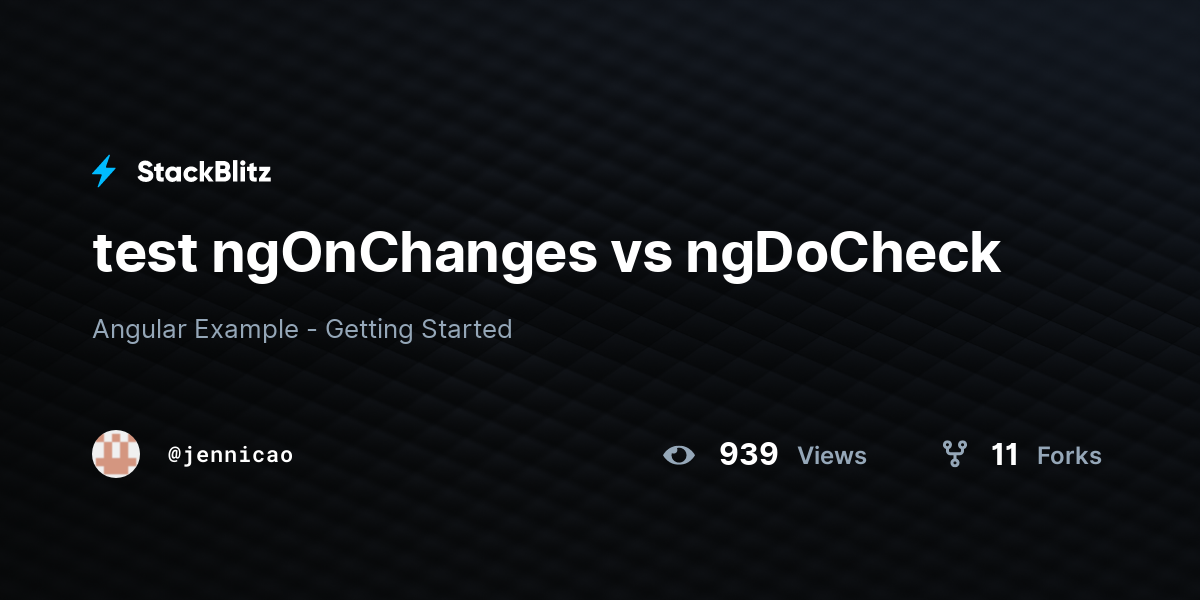 test ngOnChanges vs ngDoCheck - StackBlitz