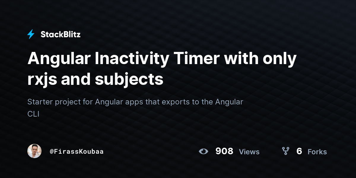 Angular Inactivity Timer with only rxjs and subjects - StackBlitz
