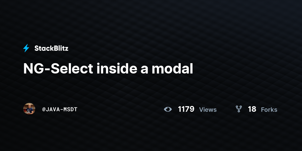 NG-Select inside a modal - StackBlitz