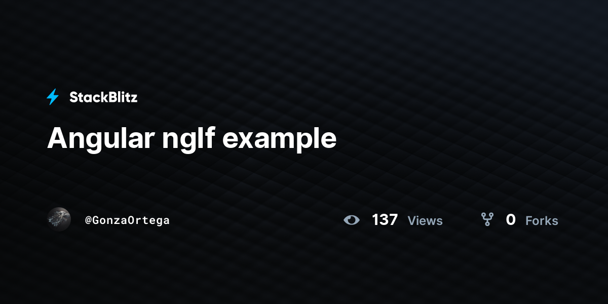  angular ngif example stackblitz