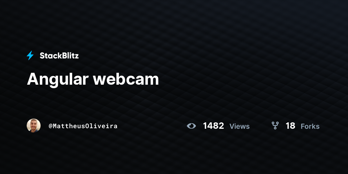 Angular webcam - StackBlitz