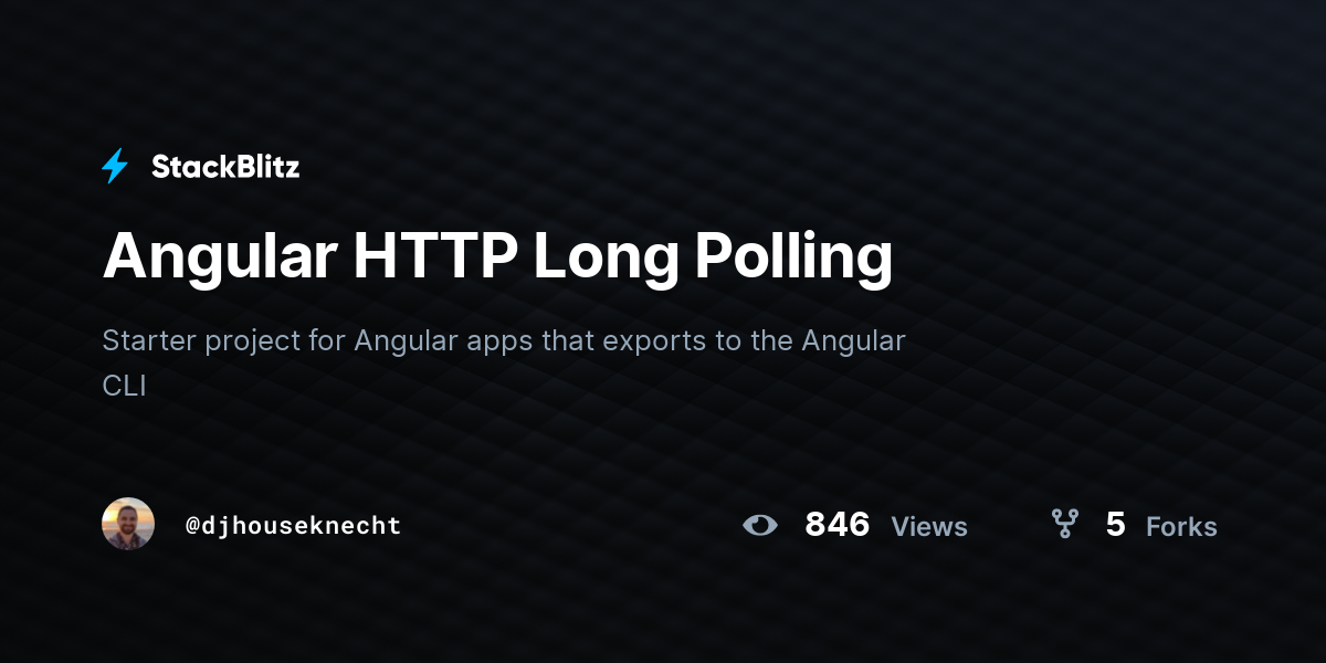 Angular HTTP Long Polling - StackBlitz