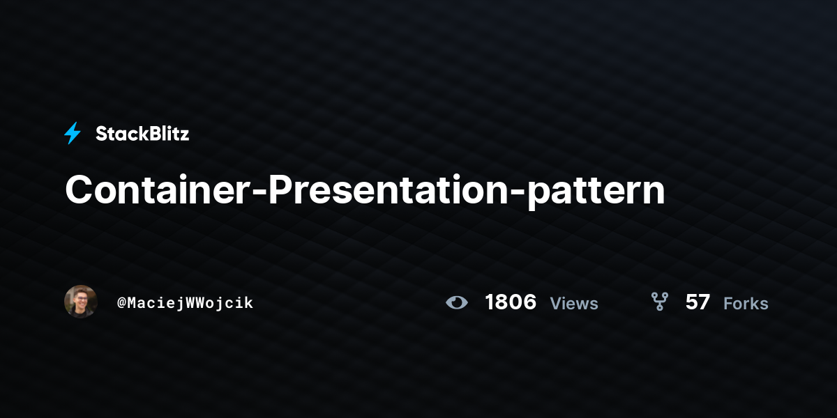 Container-Presentation-pattern - StackBlitz