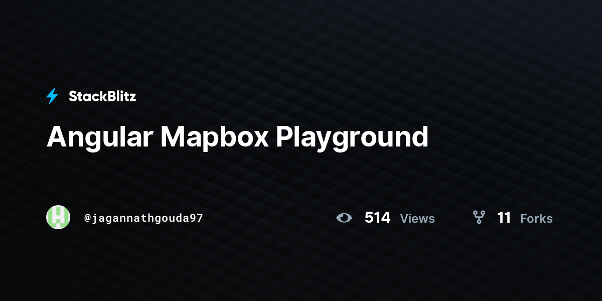 Angular Mapbox Playground - StackBlitz