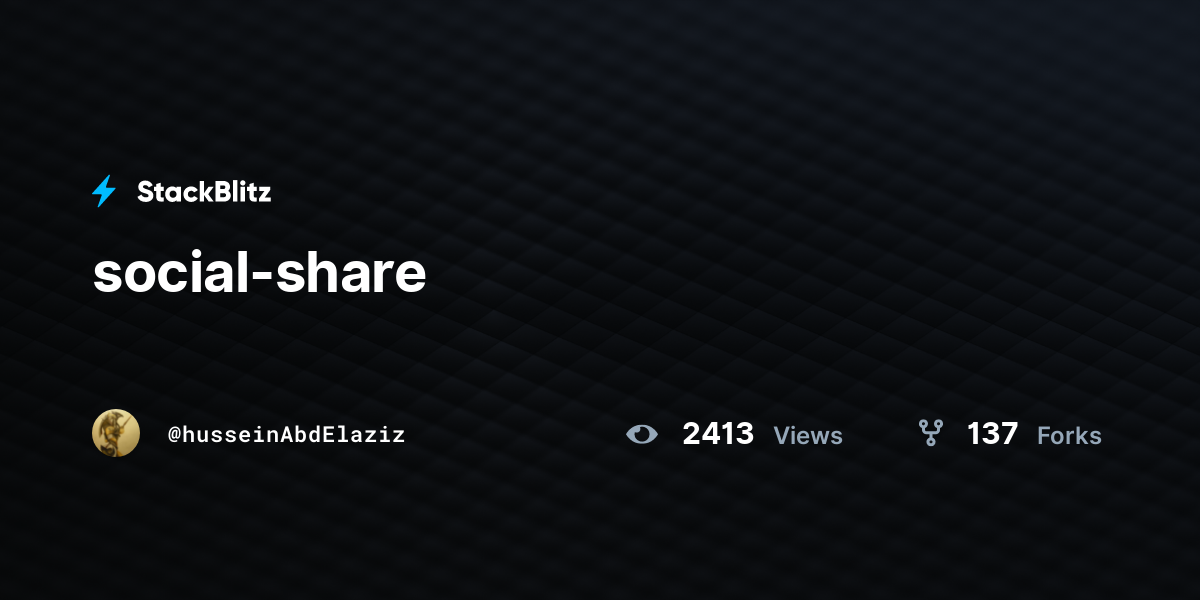 social-share - StackBlitz