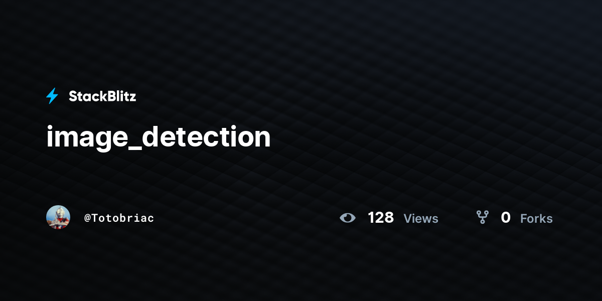 Image detection stackblitz