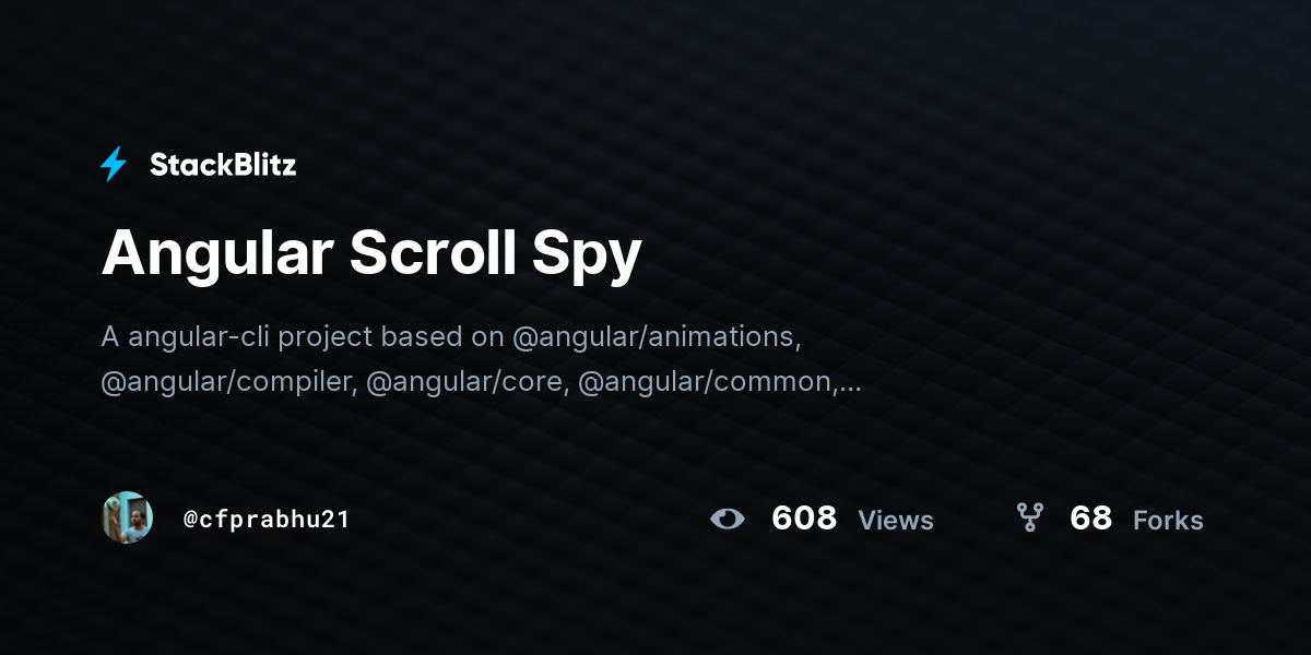 Angular Scroll Spy - StackBlitz
