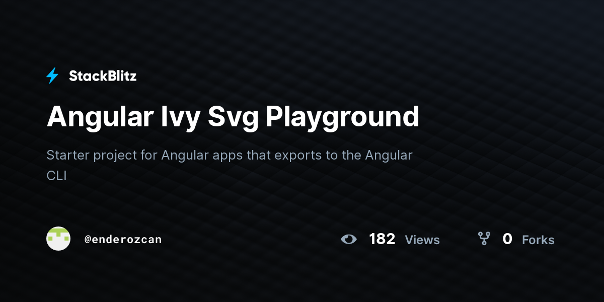 Angular Ivy Svg Playground - StackBlitz