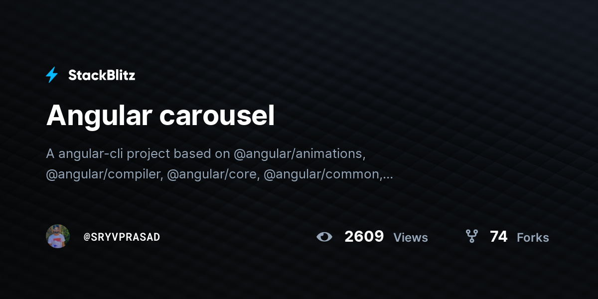 Angular carousel - StackBlitz
