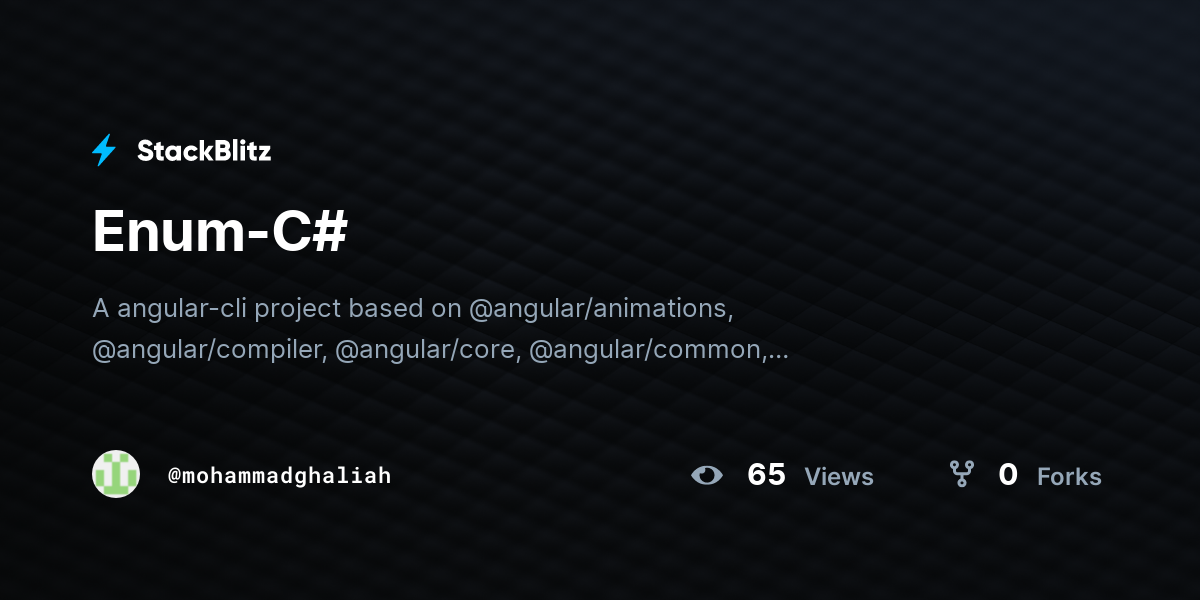 EnumC StackBlitz