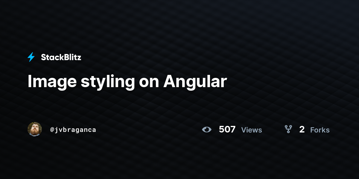 Image styling on Angular - StackBlitz