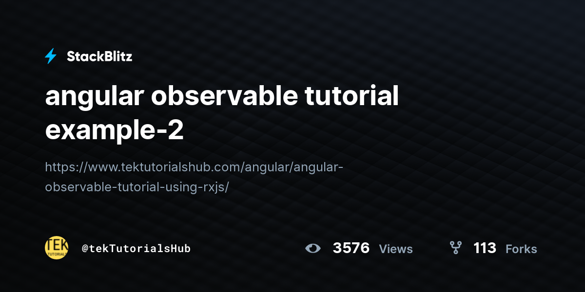 angular observable tutorial example-2 - StackBlitz