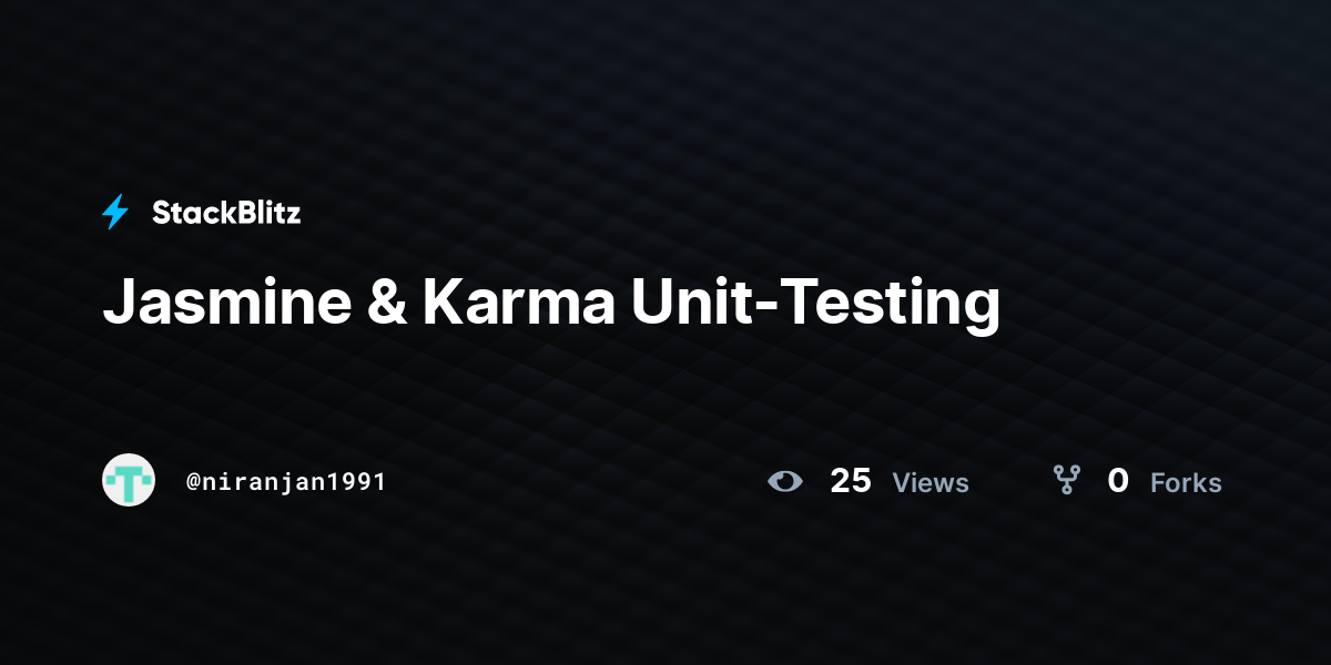 jasmine-karma-unit-testing-stackblitz