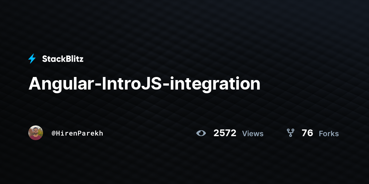 Angular-IntroJS-integration - StackBlitz
