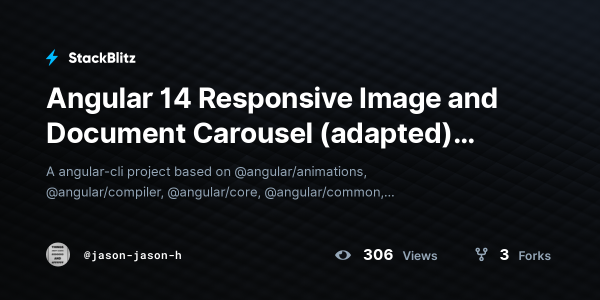 Angular 14 Responsive Image and Document Carousel (adapted) (forked ...