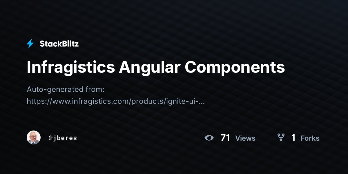 Infragistics Angular Components - StackBlitz