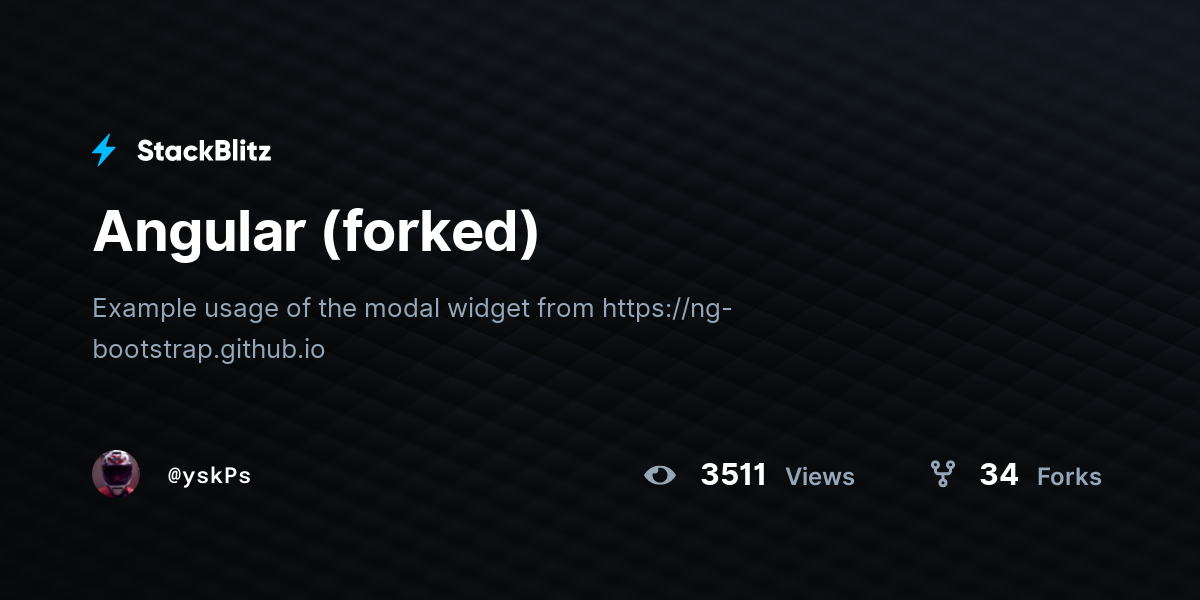 Angular (forked) - StackBlitz