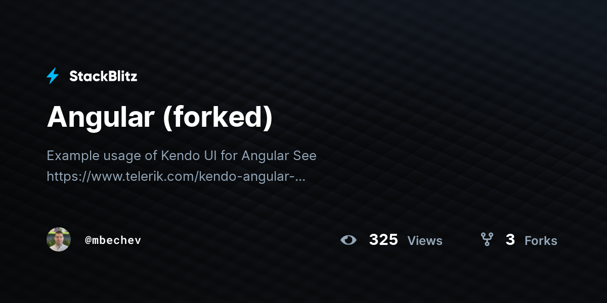 Angular (forked) - StackBlitz
