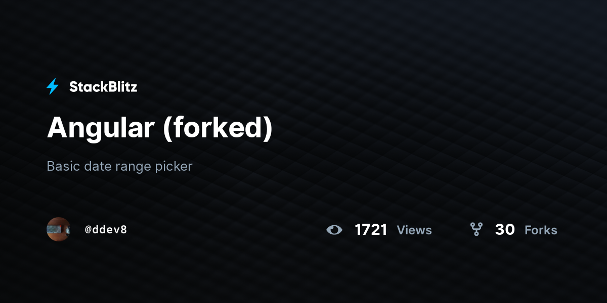 Angular (forked) - StackBlitz