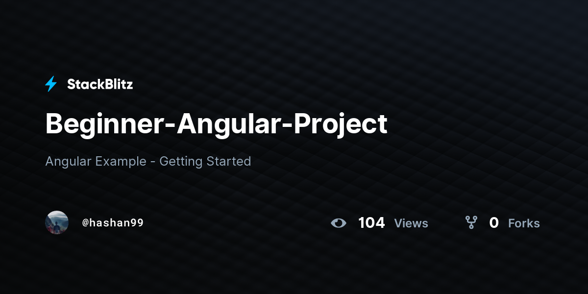 Beginner-Angular-Project - StackBlitz