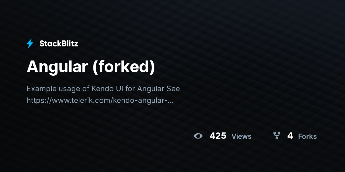 Angular (forked) - StackBlitz