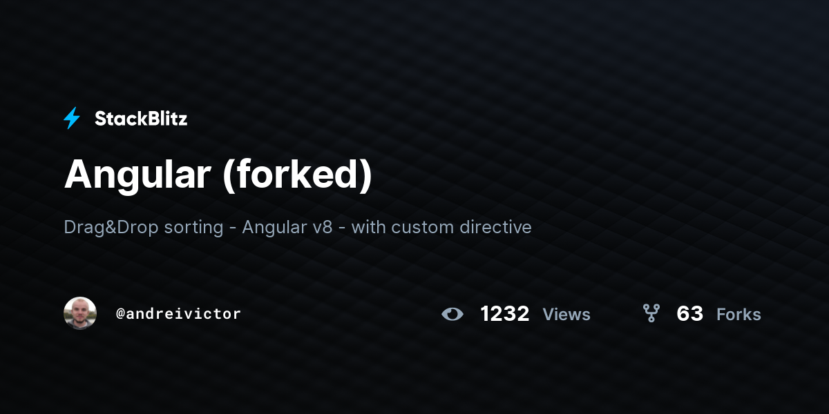 Angular (forked) - StackBlitz