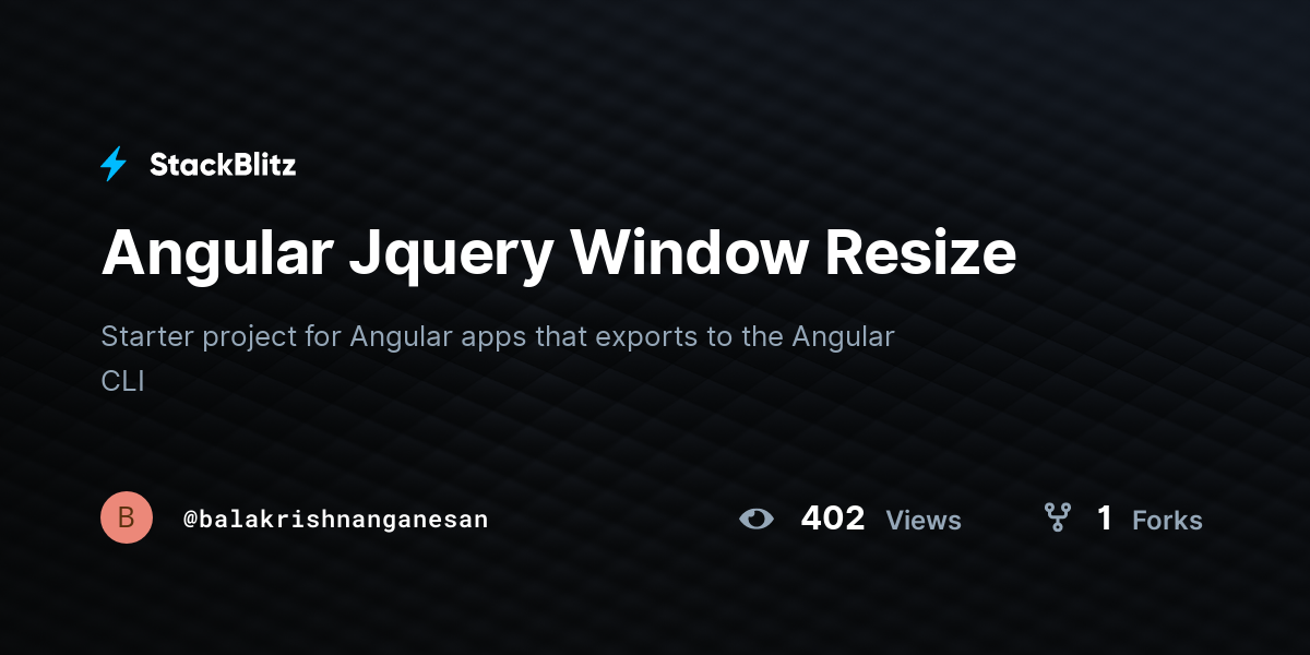 Angular Jquery Window Resize - StackBlitz