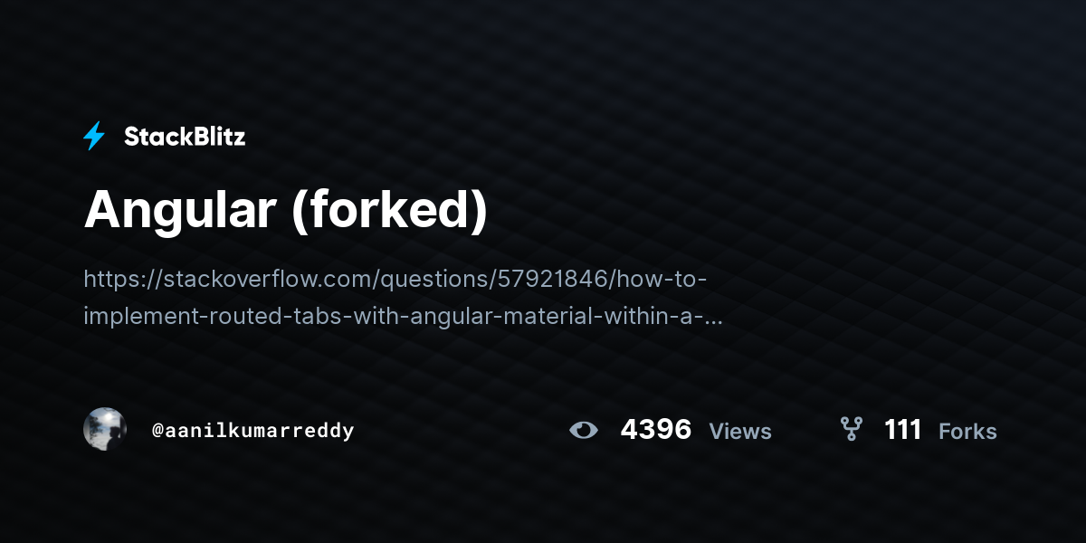 Angular (forked) - StackBlitz