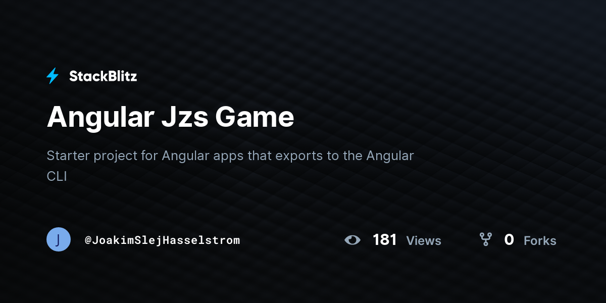 Angular Jzs Game - StackBlitz