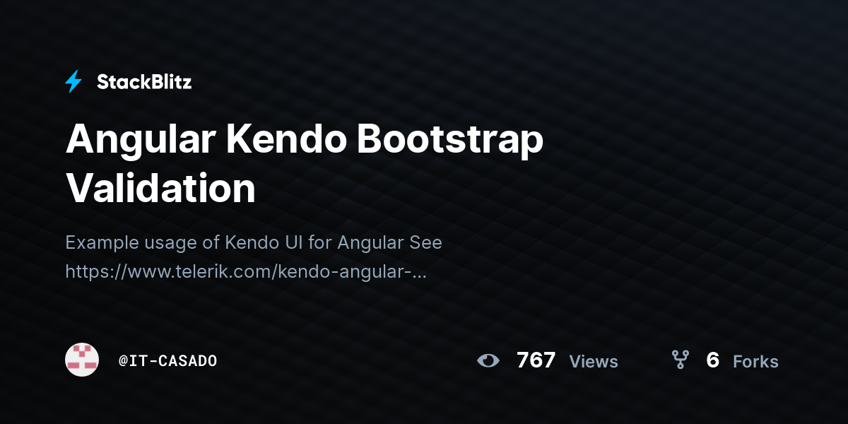 angular-kendo-bootstrap-validation-stackblitz