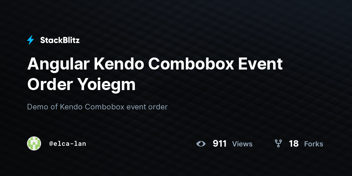 Angular Kendo Combobox Event Order Yoiegm - StackBlitz