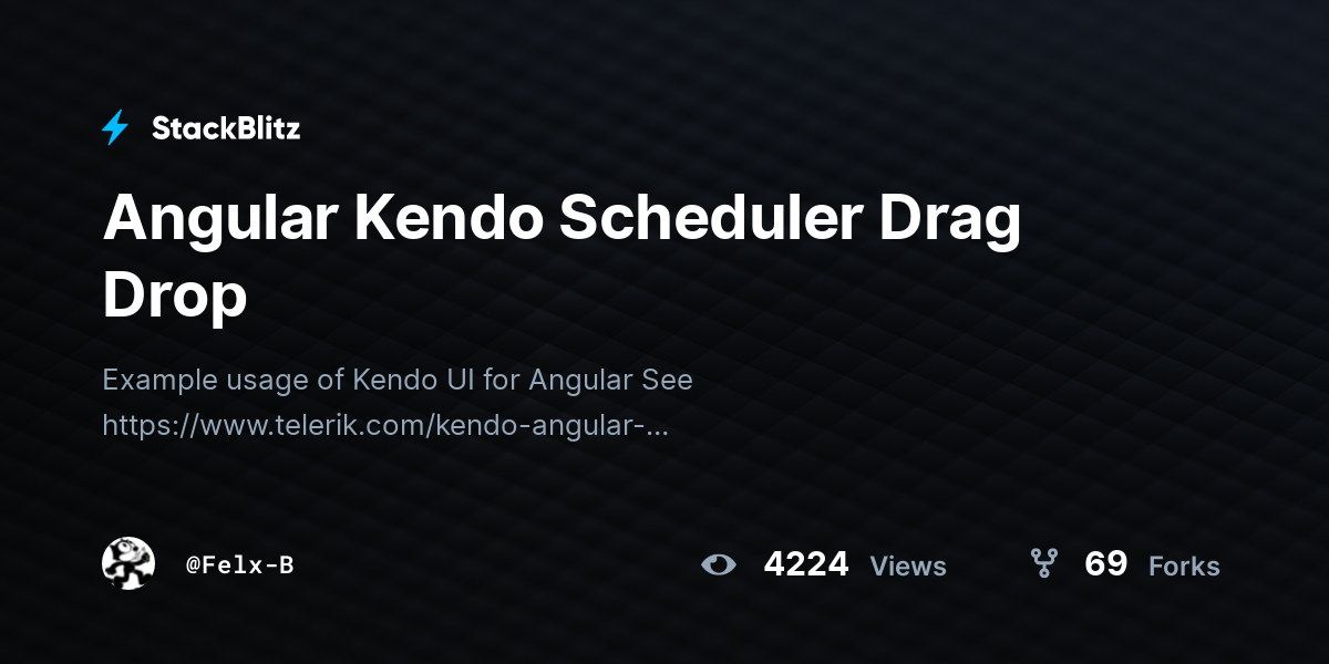 Angular Kendo Scheduler Drag Drop - StackBlitz