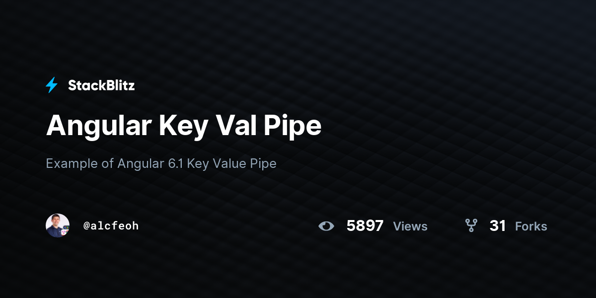 Angular Key Val Pipe - StackBlitz