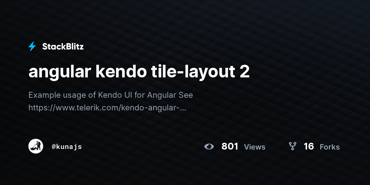 angular kendo tile-layout 2 - StackBlitz