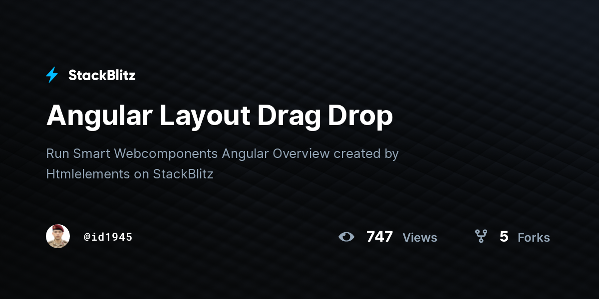 Angular Layout Drag Drop - StackBlitz