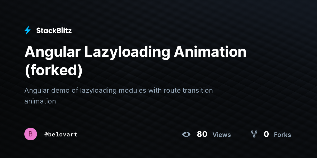 Angular Lazyloading Animation (forked) - StackBlitz