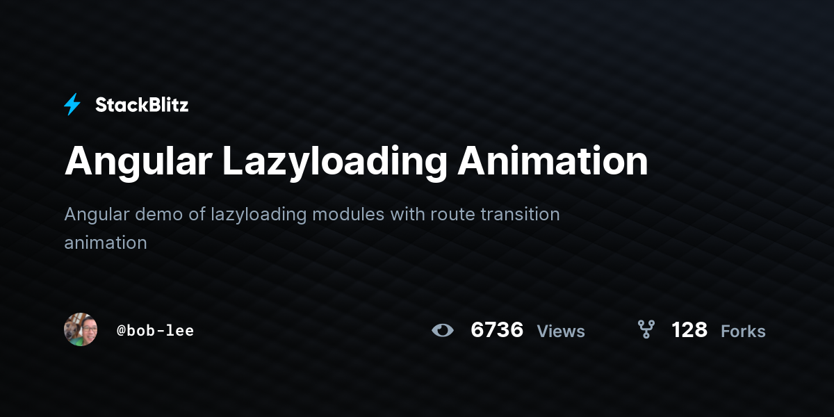 Angular Lazyloading Animation - StackBlitz