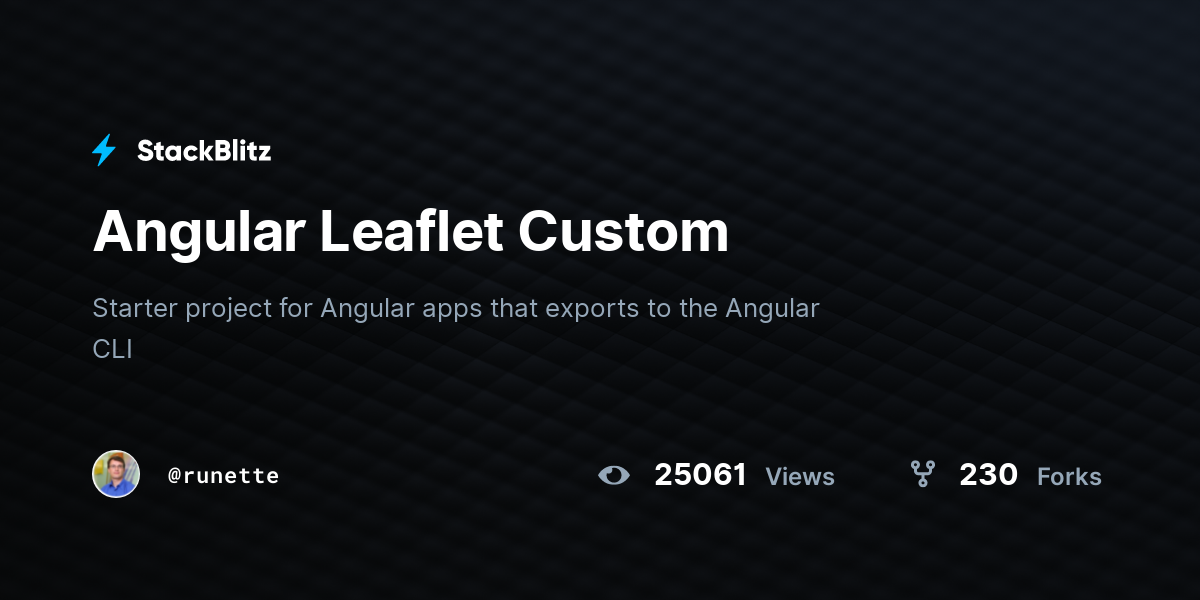 Angular Leaflet Custom - StackBlitz
