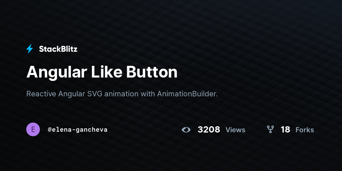 Angular Like Button - StackBlitz