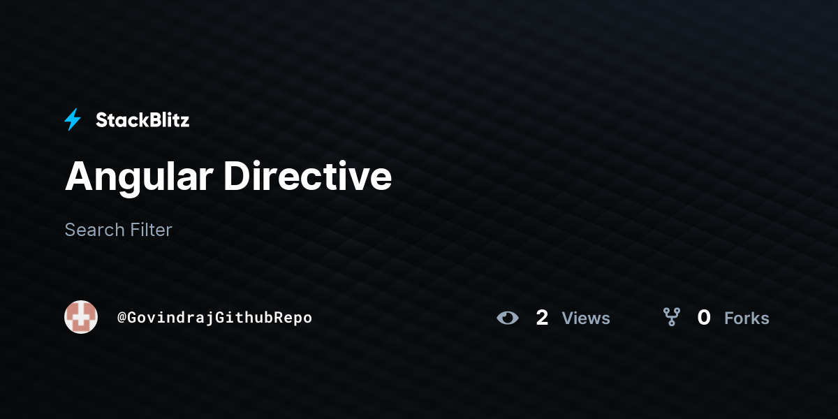 Angular Directive - StackBlitz